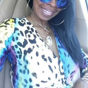 Colorful, leopard print maxi wrap